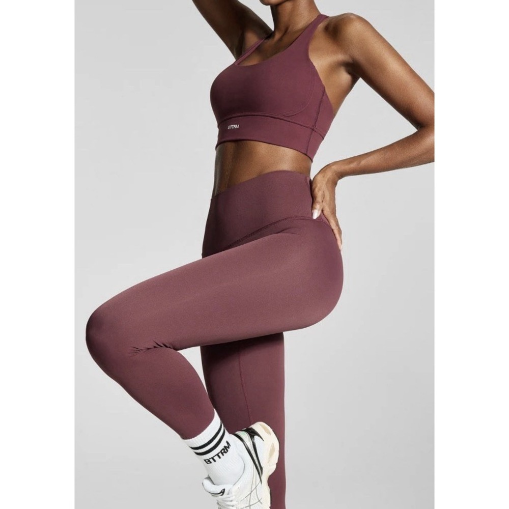 NWT Better Me Burgundy Size Medium 7/8 Leggings High Waisted Tummy Butt Shaping